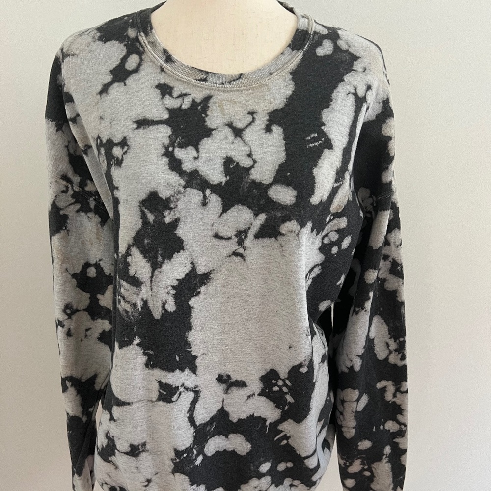 Urban Outfitters Urban Renewal Tie Dye Crewneck Sweatshirt Grey One Size